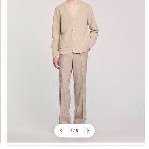 Sandro Paris Men's Beige Cardigan Sweater